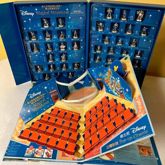 DISNEY MAGICAL MINIATURES SPECIAL TAIWAN EDITION FULL SET OF FIGURES+CASE+BOOK - Picture 1 of 4